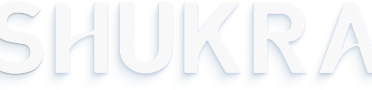 Shukra text footer logo